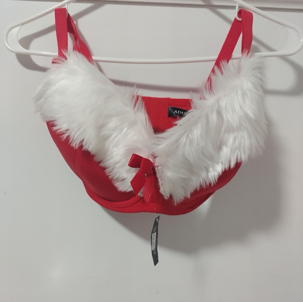 This Adore Me red Christmas bra is perfect for adding a playful and cozy touch t